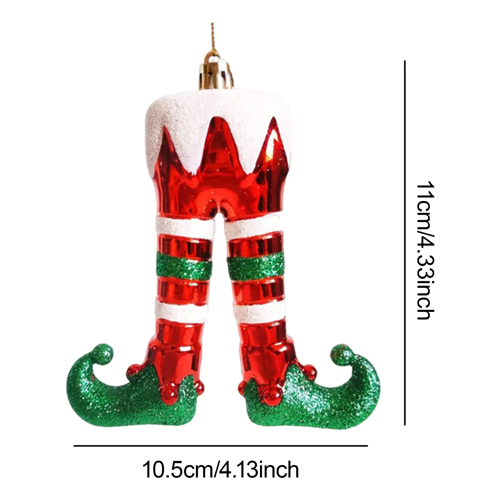 4x Christmas Elf Leg Fun Hanging Decoration Red Green White Tree Decor Elf Boot Hanging Decoration Car Pendant for Desk Indoor