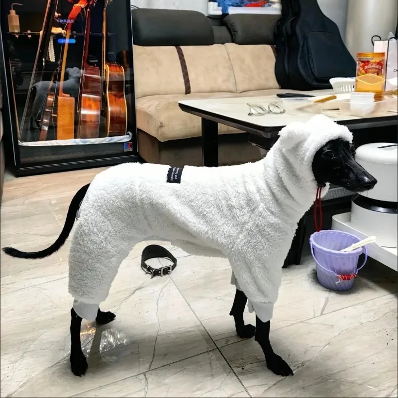 เสื้อสเวตเตอร์ขนแกะสีขาวอบอุ่นสําหรับ Airless Terrier Soft 4 ขาคอสูงกันลมฤดูหนาว Soft Coat สําหรับอิตาลี Little Greyhound - imagen 4