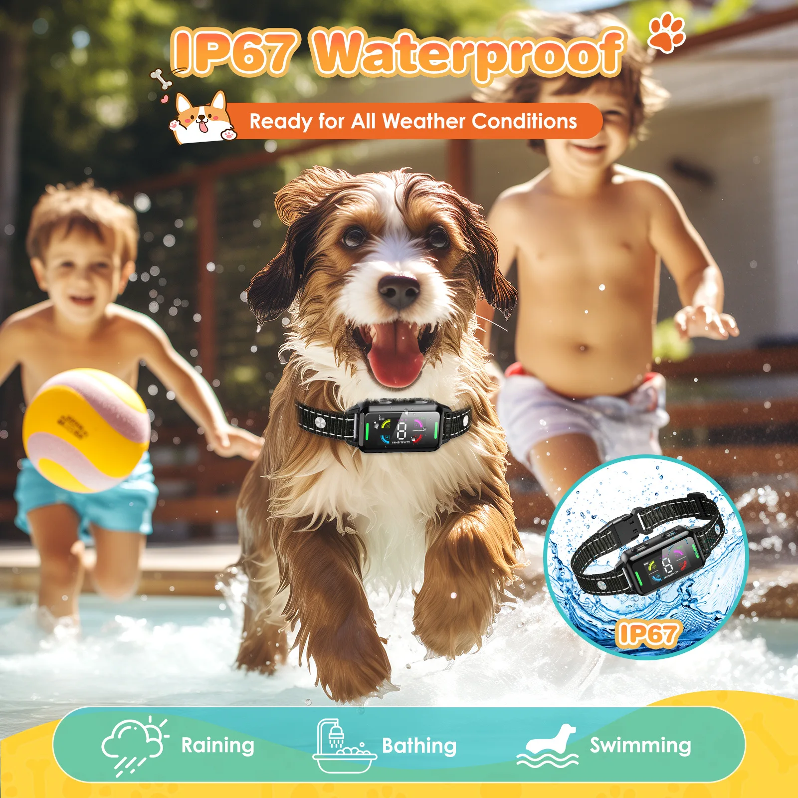 Collar antiladridos automático para perros vibración y modo silencioso