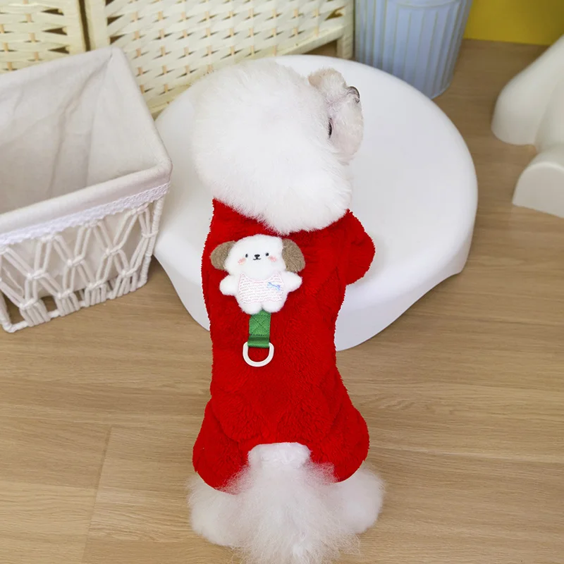 Mono para perros, ropa cálida de lana para perros pequeños y medianos, ropa para cachorros, ropa para mascotas Chihuahua, suministros para mascotas - imagen 4