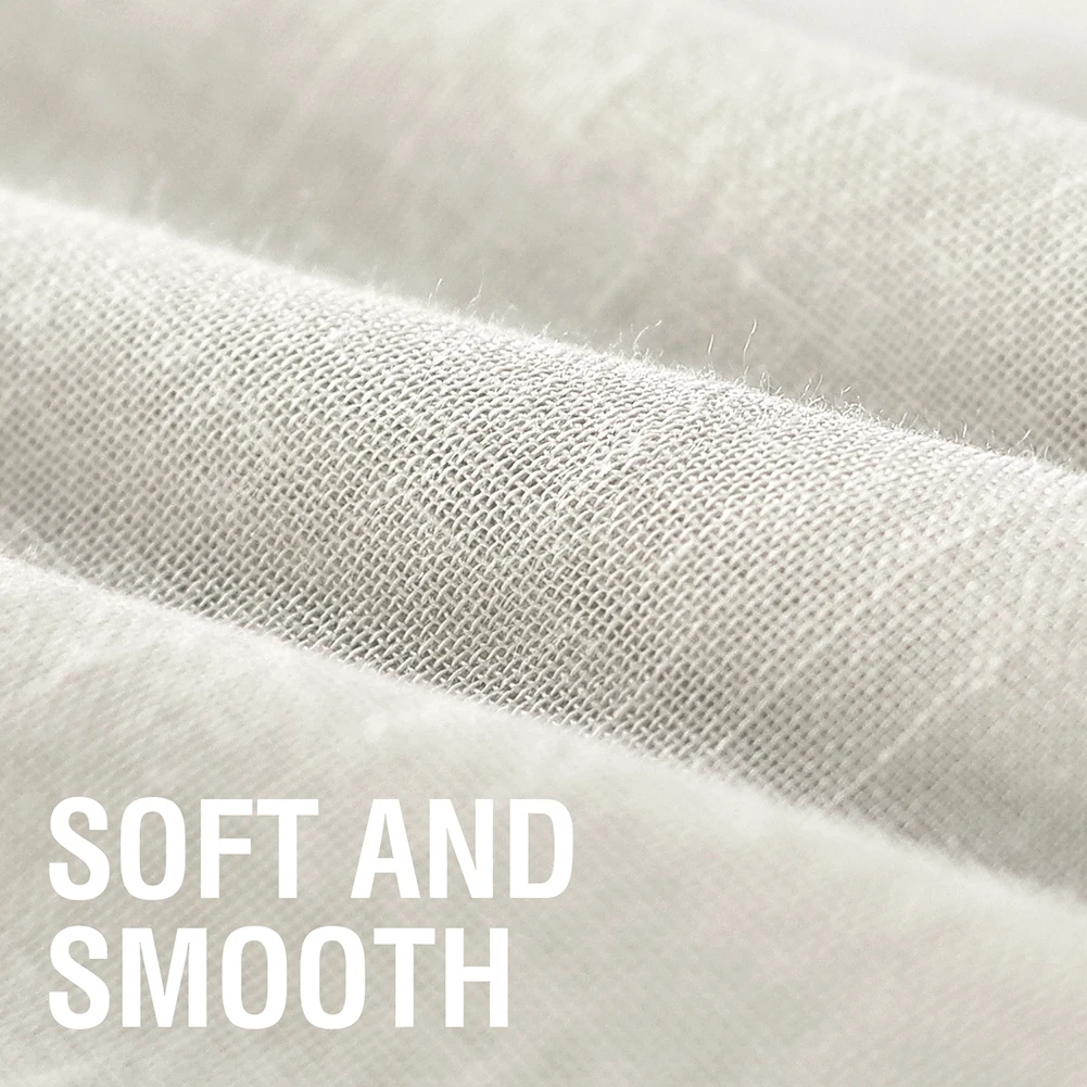 Cortinas de mezcla de lino semitransparentes, 2 paneles, filtrado de luz, tratamientos de ventana para casa de campo, sala de estar, puerta de comedor - imagen 4