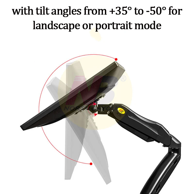 Soporte de Monitor individual de 17-30 pulgadas y 9kg por pantalla, soporte de montaje de escritorio para ordenador, soporte de pantalla expandible con resorte de Gas ajustable - imagen 5