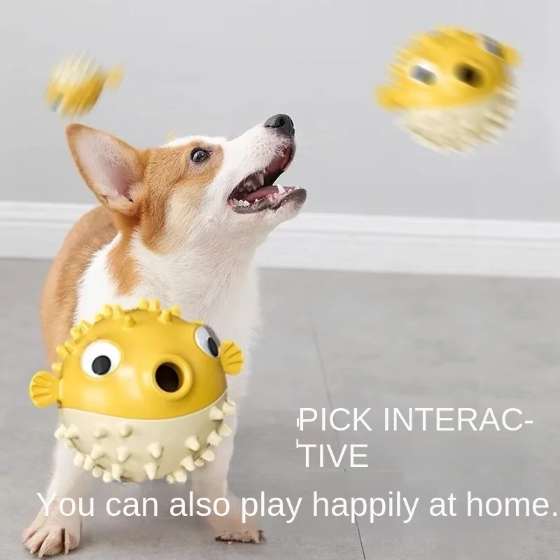 Bola dispensadora de golosinas de juguete rompecabezas para perros, diseño resistente a masticar para Corgi Teddy Golden Retriever, alivio del aburrimiento - imagen 3