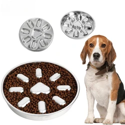 Cuenco lento de aceroinoxidable 2 en 1 para perros y gatos