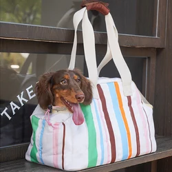 Bolsa bandolera transpirable para perros pequeños – Transportín portátil