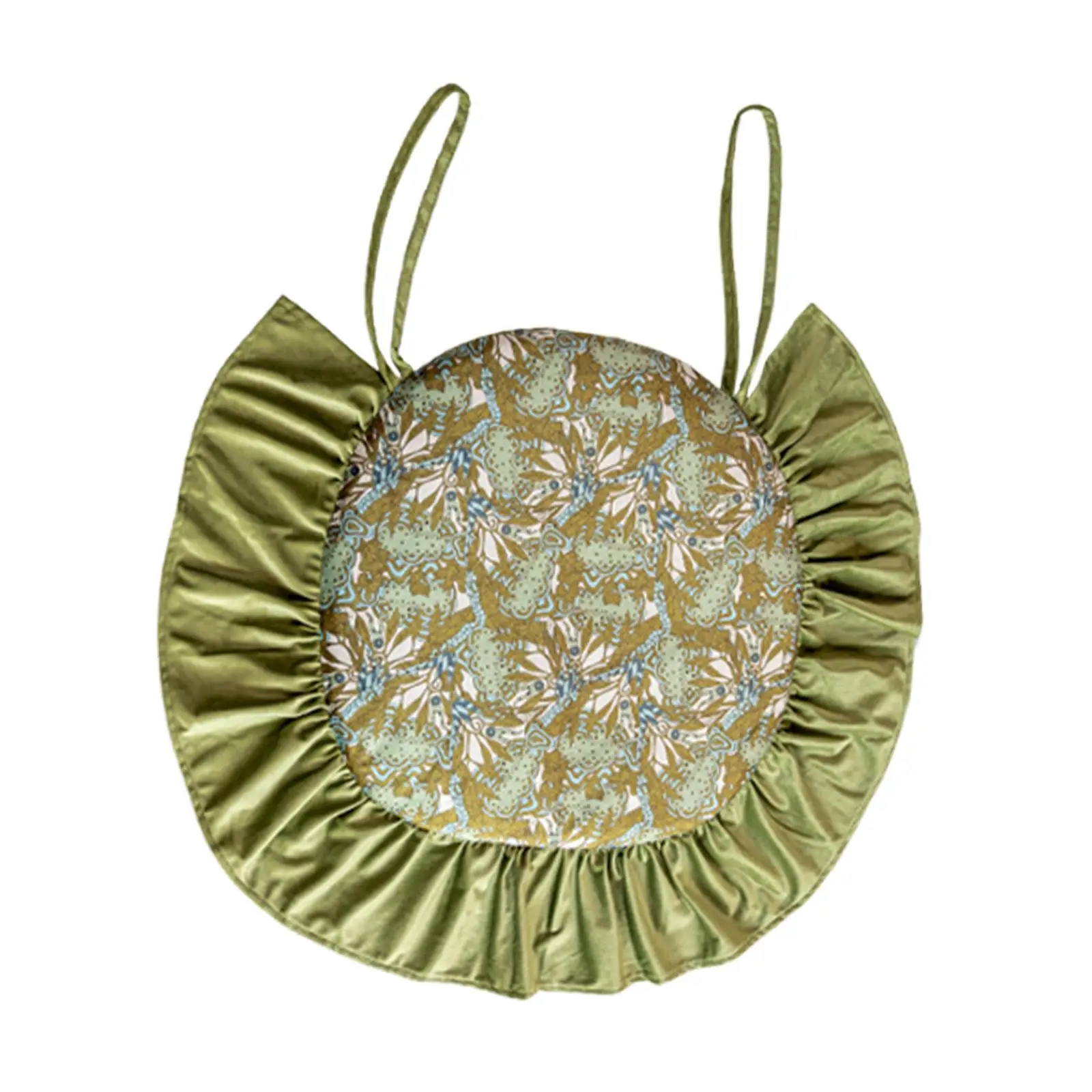 Cojín para silla de comedor 45x45 con volantes y correas - imagen 5