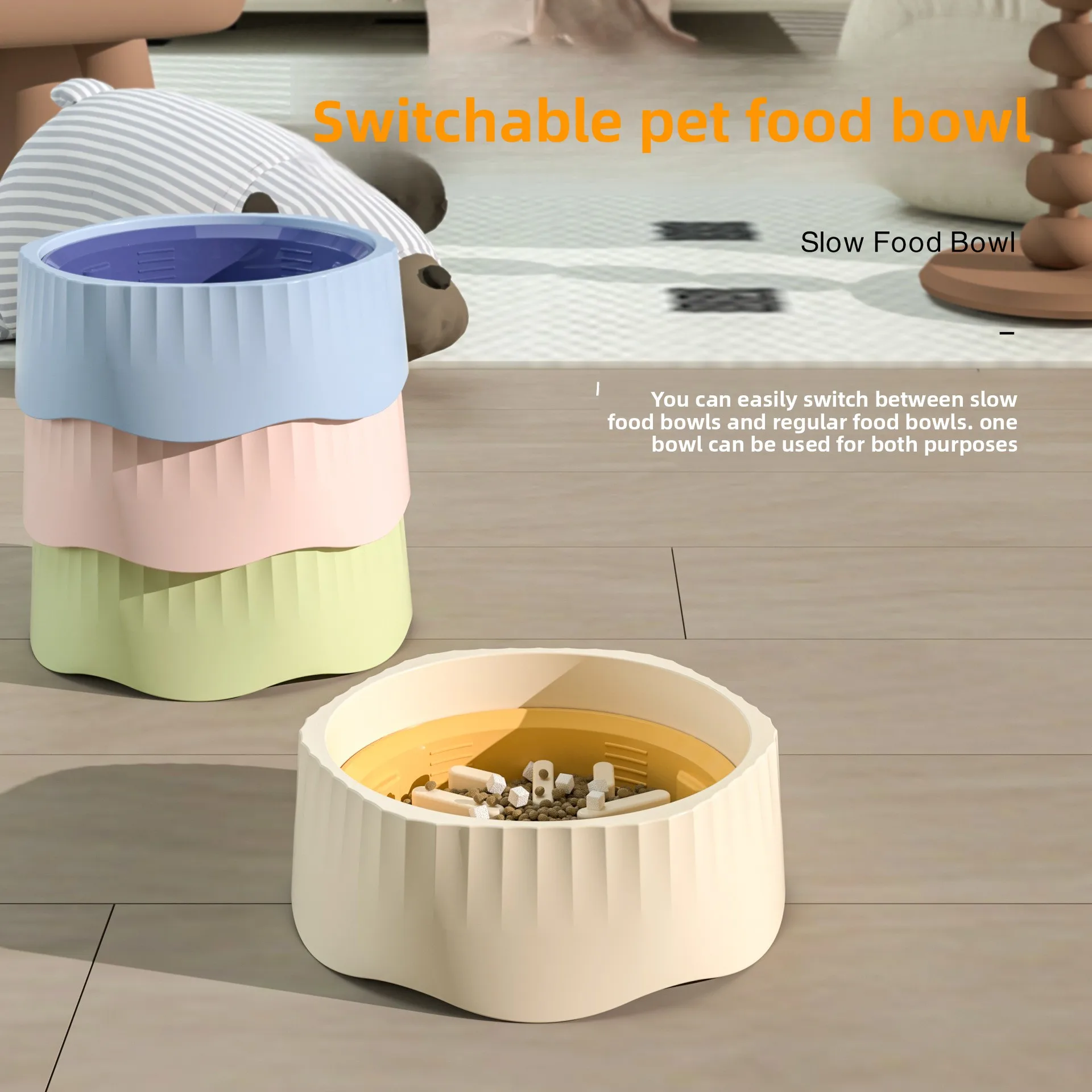 Nuevo cuenco multifuncional para perros y gatos, lavabo para comida para mascotas, utensilios antideslizantes y antigolpes, cuenco de comida lenta, cuencos antiasfixia