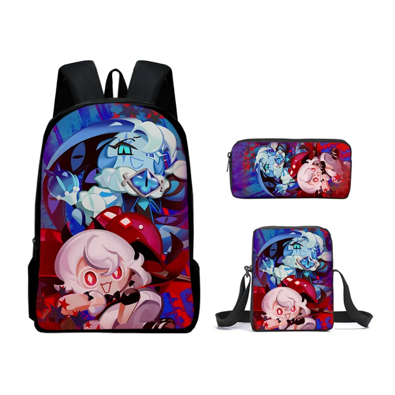 Cookie Run: Mochila Kingdom Shadow Milk Cookie, Mochila escolar para estudiantes, Mochila escolar de dibujos animados de Anime, Mochila con cremallera, regalo para hombros - imagen 2