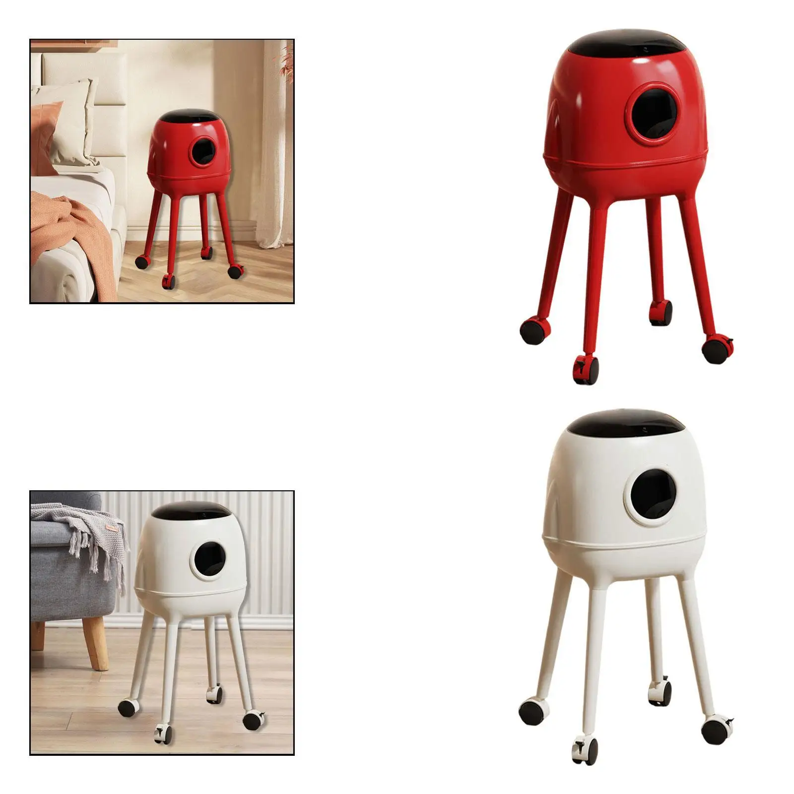 Cubo de basura con base alta para gatos y perros - imagen 4