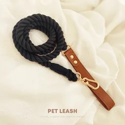 Set collar y correa de algodón para perro – Alta gama