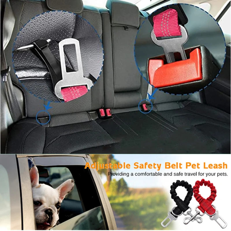 Correa de seguridad de coche para perro, correa elástica retráctil para viaje, suministros de seguridad para vehículos grandes - imagen 2