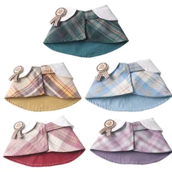 Capa a cuadros para perro y gato, disfraz para perro, ropa bonita para mascotas, capa a cuadros de estilo británico para mascotas, babero para babero, chal para mascota, ropa, collar para mascota