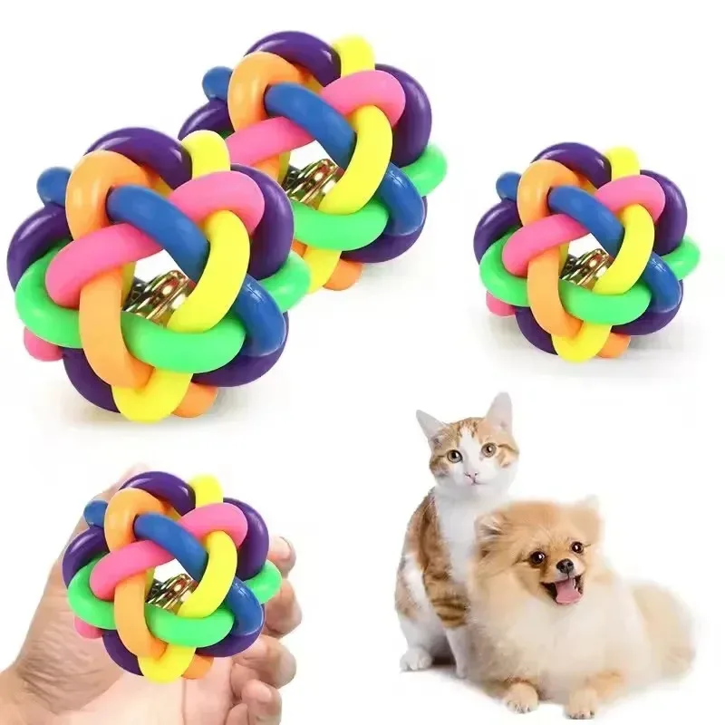 1 Uds. Bola de juguete con tono de llamada de Color, pelota para masticar diaria de entrenamiento colorido, sonido chirriante, juguete interactivo para perros y gatos - imagen 3