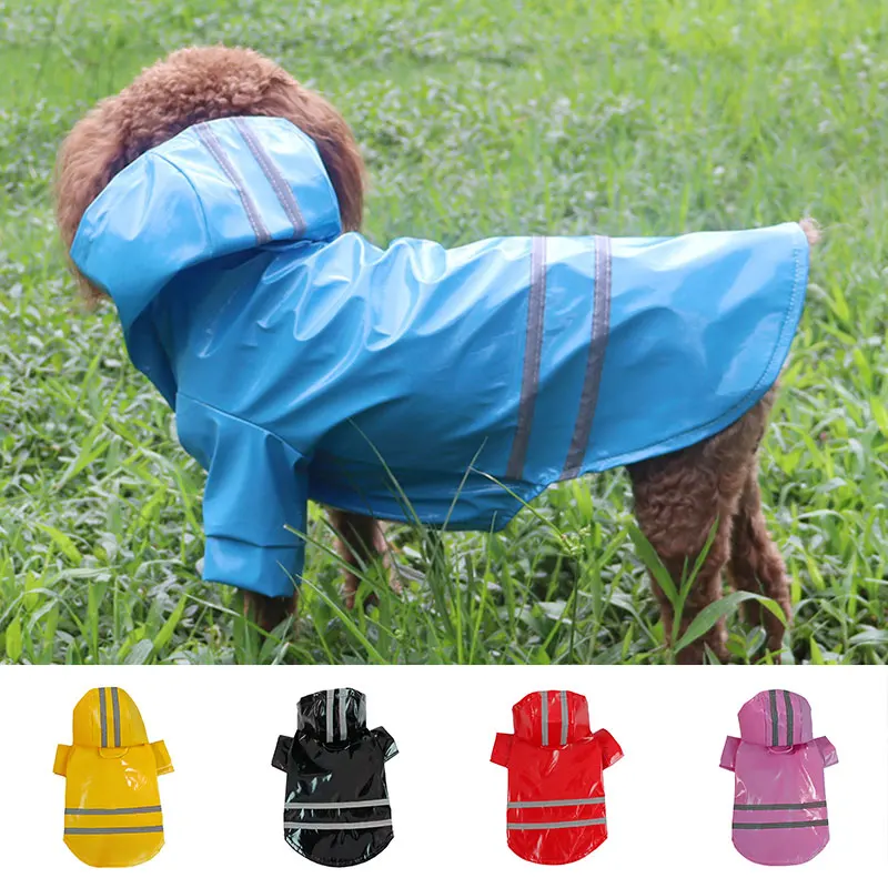 Chubasquero impermeable para mascotas, Poncho de tamaño pequeño y mediano para cachorros, ropa impermeable con capucha para el día lluvioso, suministros para mascotas al aire libre - imagen 3