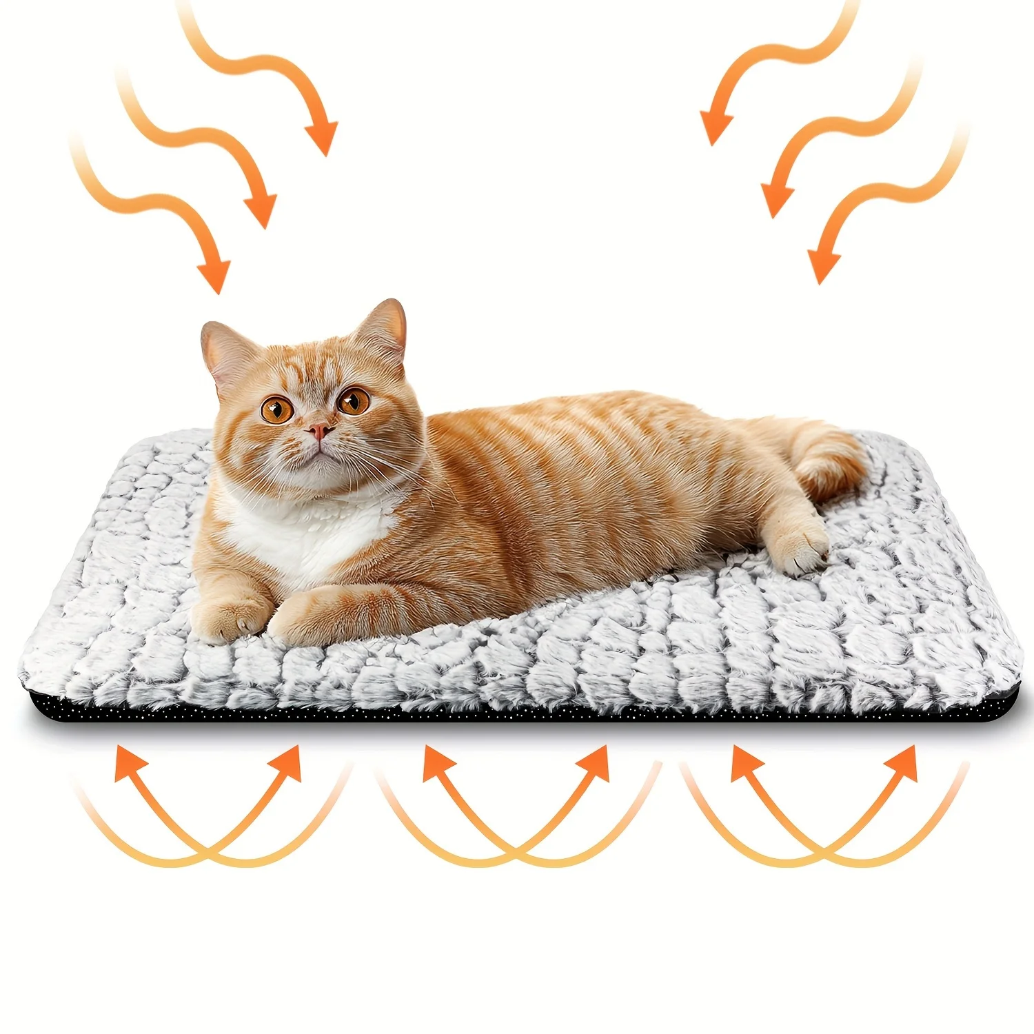 Cama autocalentable para gatos, almohadilla térmica suave para perros y gatos para interiores y exteriores, manta térmica lavable antideslizante para gatos - imagen 2