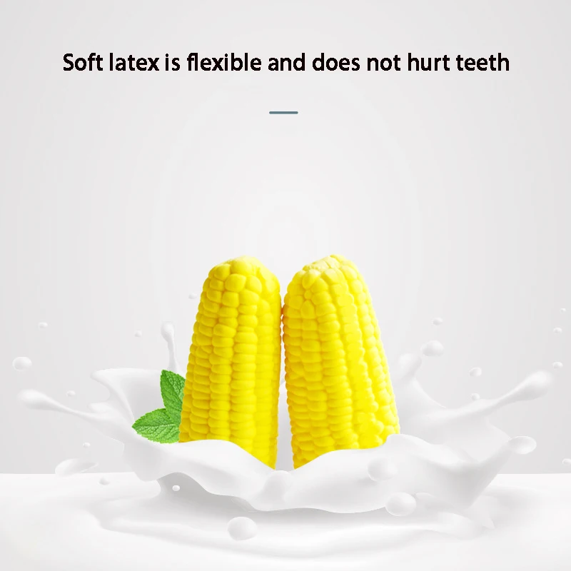 Juguete de látex con forma de maíz para cachorros, juguetes con chirrido, suministros para mascotas, juego de entrenamiento, juguetes para perros pequeños - imagen 4