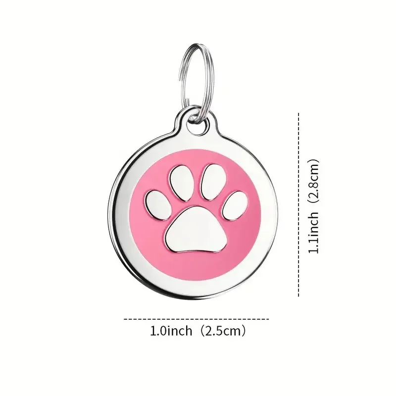 Etiqueta de identificación de gato con pata personalizada, grabada con nombre de mascota, placa de identificación personalizada para evitar pérdidas, adecuada para perros pequeños y gatos, 1 ud. - imagen 2