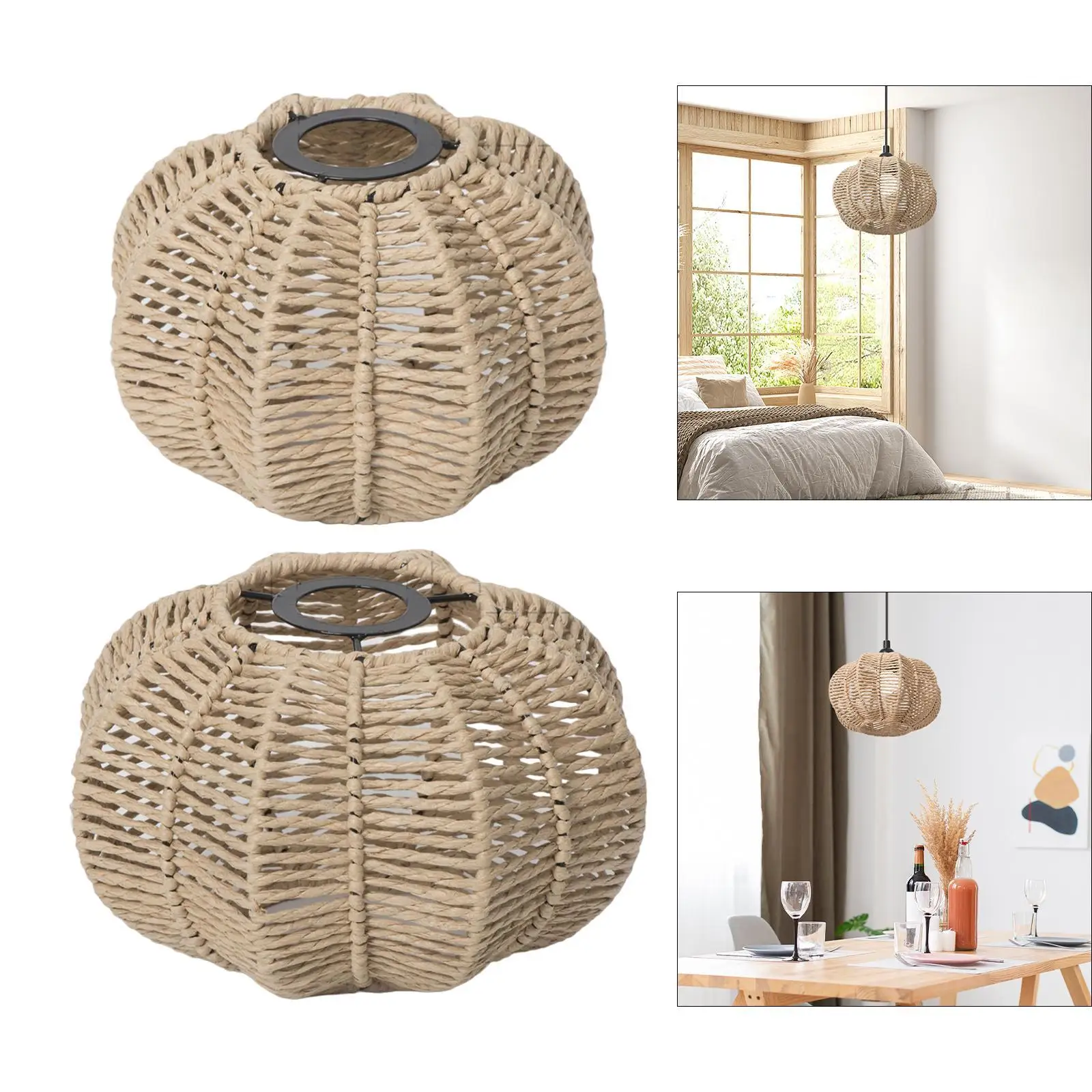 Paper Rope Lamp Shade Boho Chandelier Shade Handwoven Lamp Shade Light Fixture Shade for Floor Pendant Hotel Table Lamps Office Paper Rope Lamp Shade Boho Chandelier Shade Handwoven Lamp Shade Light Fixture Shade for Floor Pendant Hotel Table Lamps Office