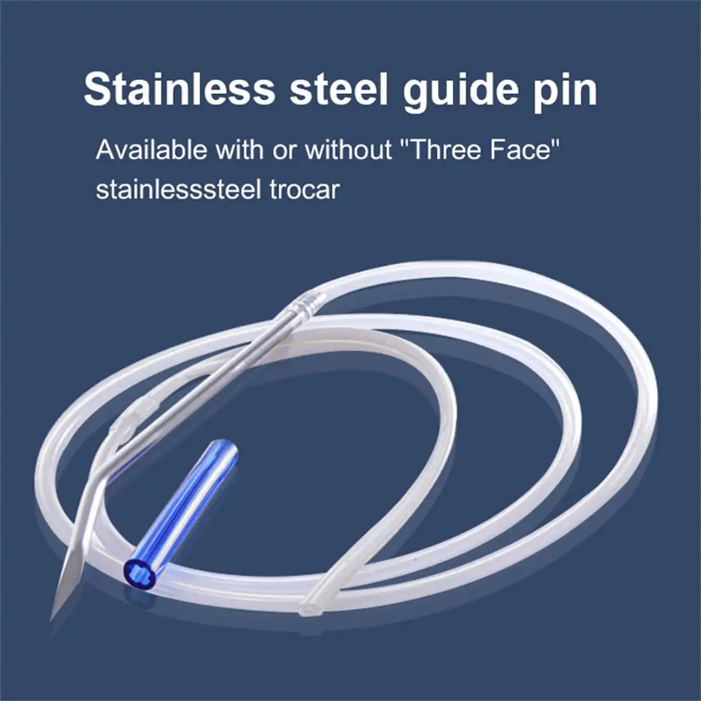 Tubo de drenaje estriado plano para mascotas, silicona médica de 7/10mm con trocar para perros y gatos, drenaje postoperatorio, equipo veterinario, clínica veterinaria - imagen 2