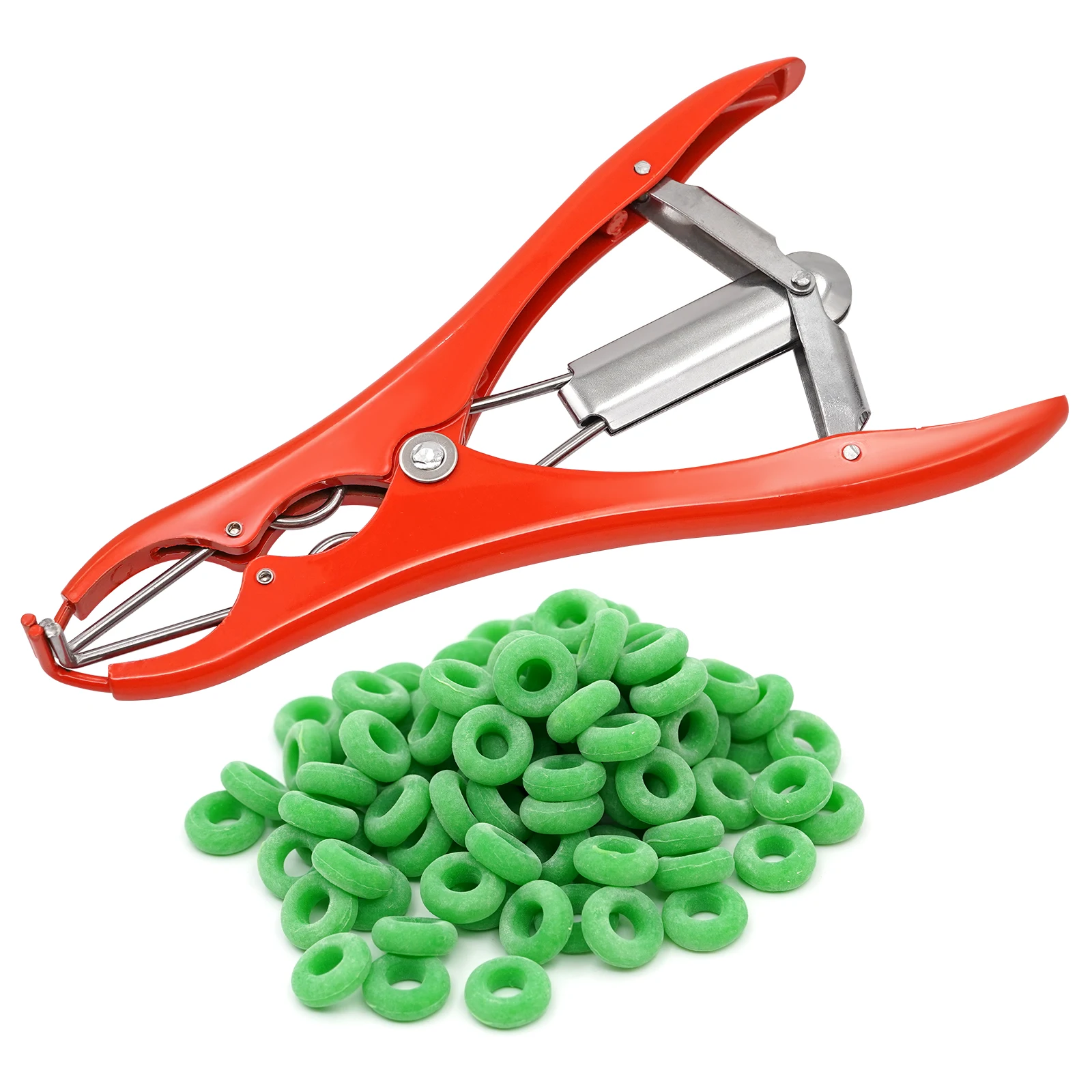 Pinzas de castración para ganado, cerdo, cabra, abrazadera de expansión, anillos de castración de goma elásticos, alicates de cola rota sin sangre para animales de granja