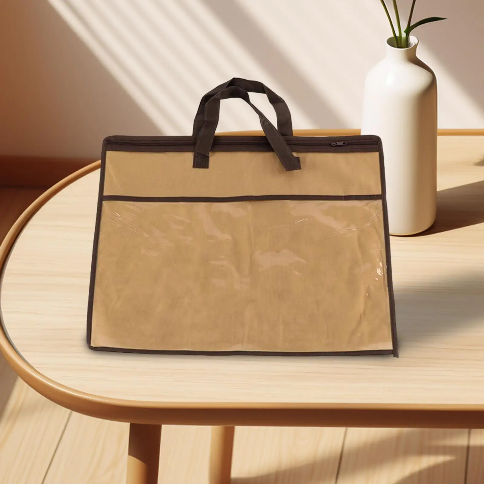 Pillow Storage Bag Handbag Lightweight Saving Space Non Woven Zippered Travel Packing Organizer Home Organizer for Bed Sheets