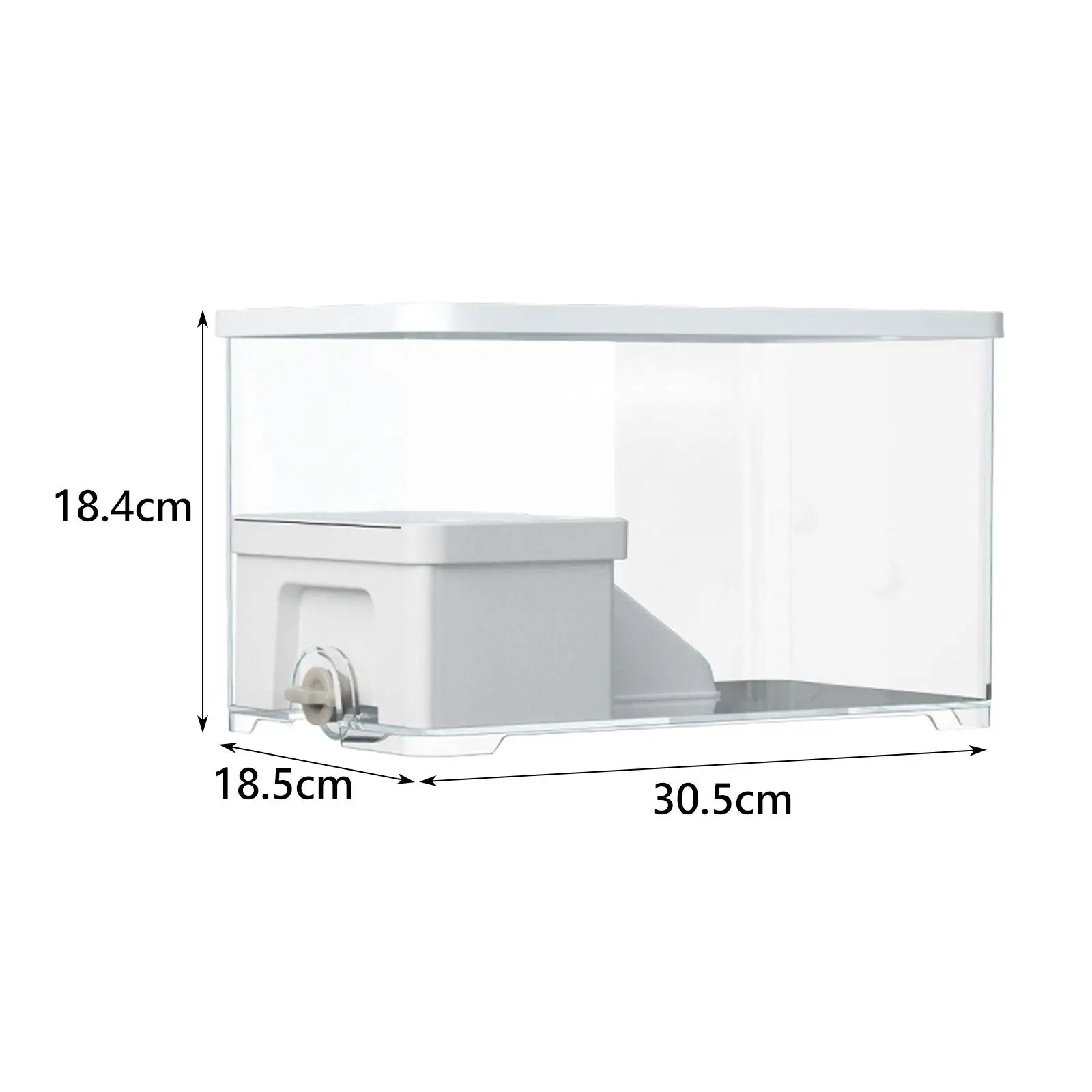 Turtle Tank Aquarium Box with Platform Basking Ramp Bottom Drainage Full View Visually Hatching Area Climbing Turtle Terrarium