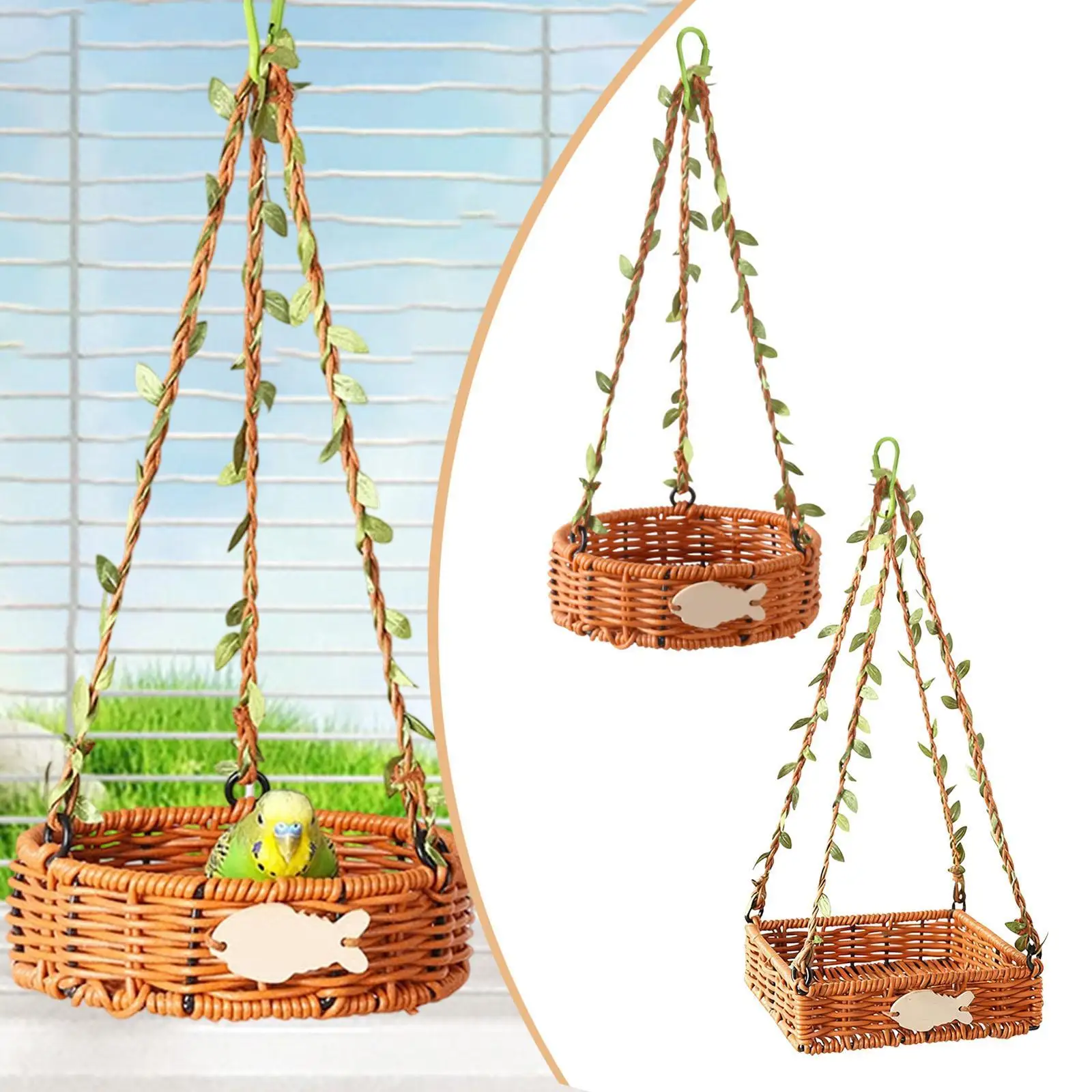 Casa para pájaros, jaula interior, nido decorativo para pájaros para molinos, cacatúa - imagen 3