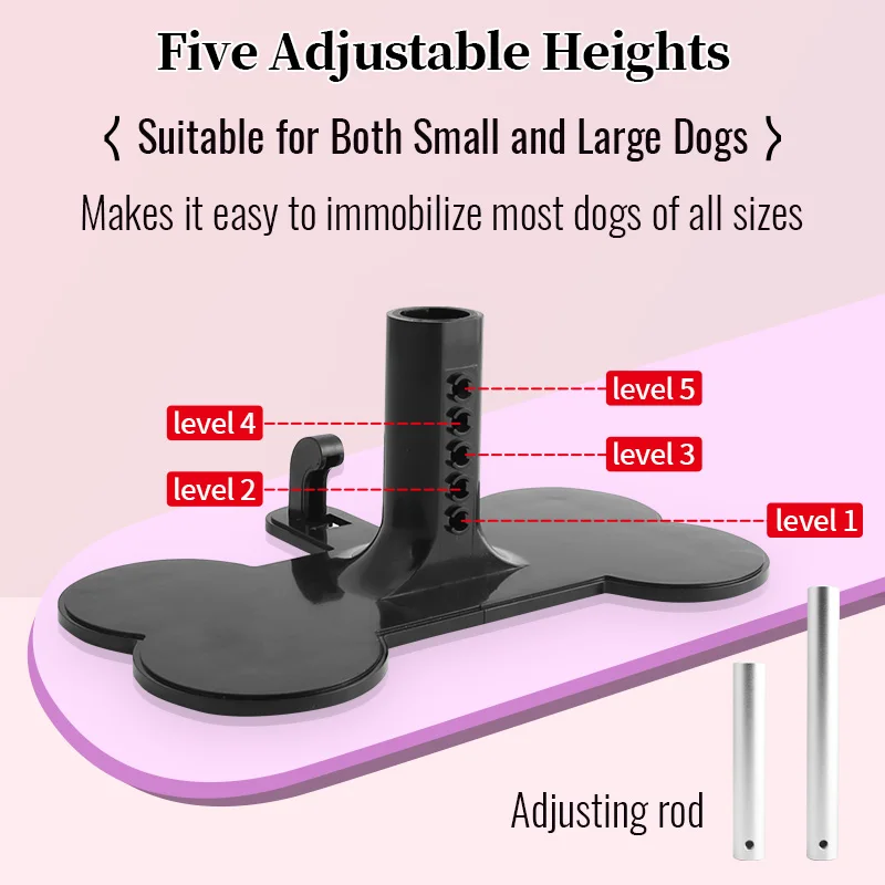 Fenice-Soporte de pie asistido para aseo de perros, asiento fijo auxiliar de esteticista, artículos de aseo de mascotas ajustables, banco pequeño - imagen 4