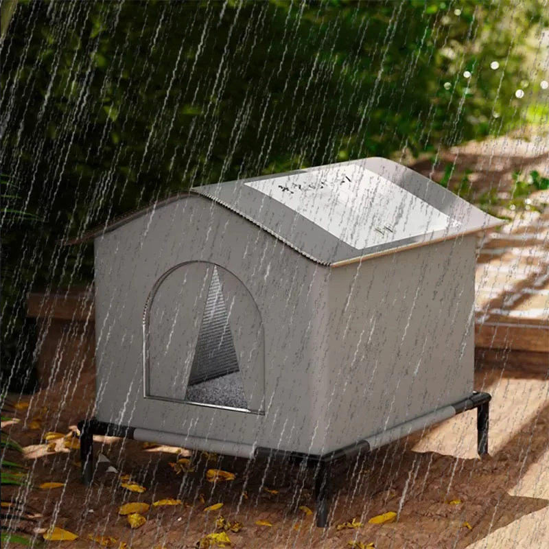 Casa para perros y gatos callejeros, impermeable, para exteriores, invierno, cálida, cueva para mascotas, camas para dormir, hogar, plegable, lavable para perros pequeños, suministros para cachorros