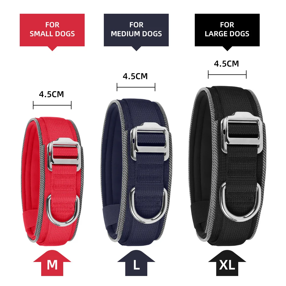 Collar reflectante táctico para perros grandes – Seguridad en paseos - imagen 5