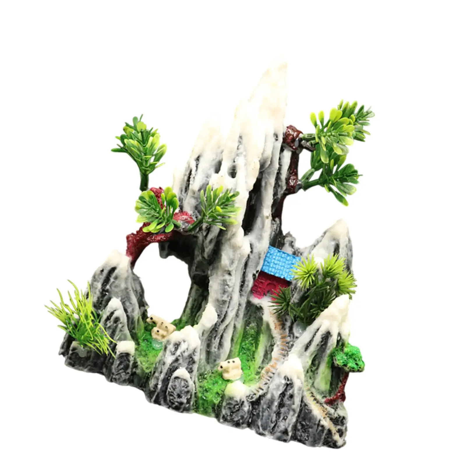 Fish Tank Landscape Artifical Rockery Tree Rock Ornament 18x8x21cm Lightweight Lifelike Hiding Cave Design Fish Tank Landscape Artifical Rockery Tree Rock Ornament 18x8x21cm Lightweight Lifelike Hiding Cave Design