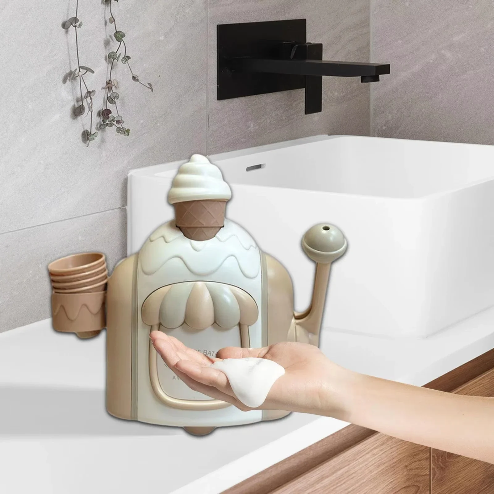 Máquina para hacer espuma de helado, juego de juguetes para el baño, habilidades motoras finas, Gel de ducha, espumador para niños, niñas, niños de 4 a 8 años, juguete de baño de agua - imagen 4