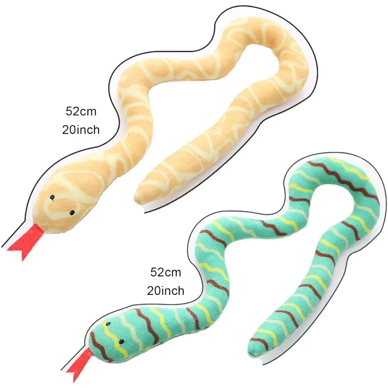 Juguete serpiente de peluche con hierba gatera para gato - imagen 2