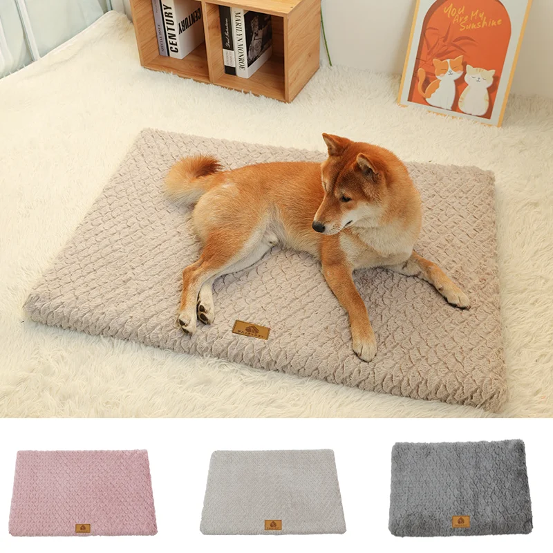 Cama para mascotas de espuma 3D con cubierta de piel sintética lavable extraíble, cama ortopédica impermeable para perro, cama para perro con parte inferior antideslizante