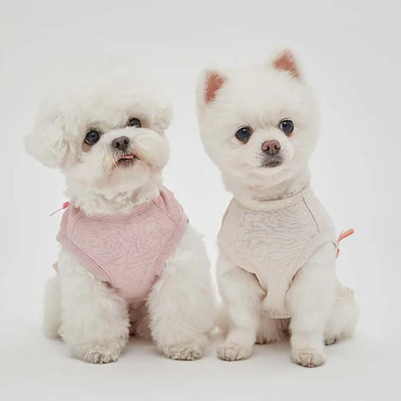 Camiseta para mascotas, vestido de verano con encaje, manga voladora, camisa inferior de peluche, camiseta para gatos, ropa para cachorros, ropa para perros pequeños - imagen 3