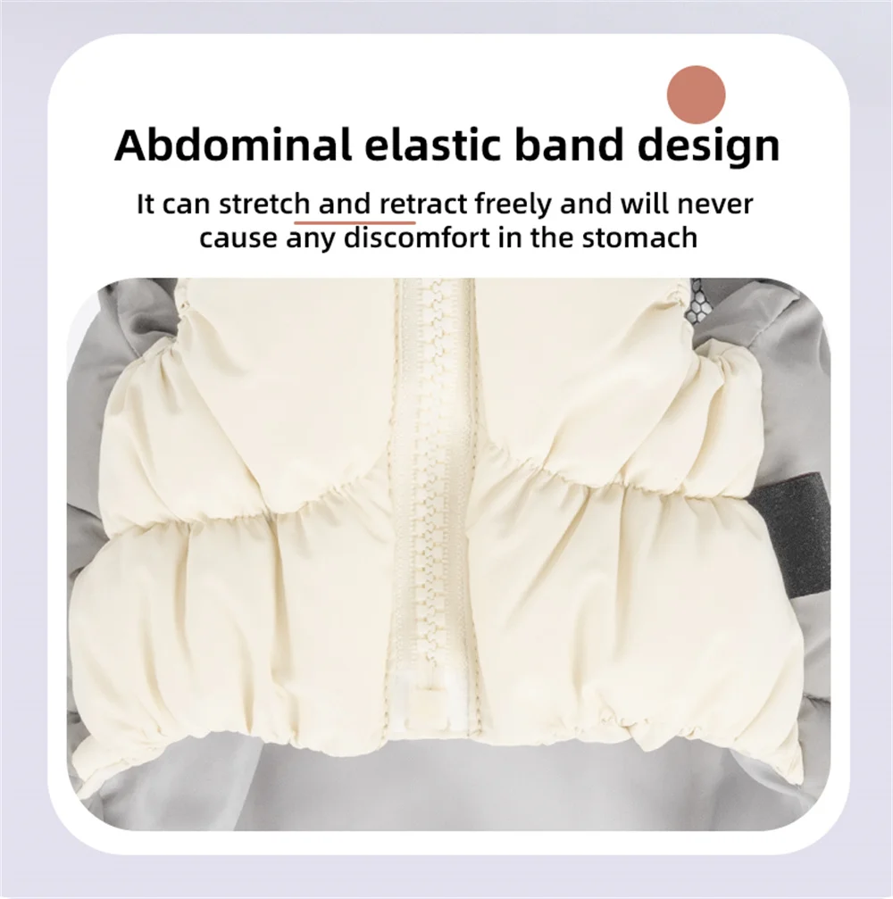 Chaqueta de plumón de Bulldog Francés para invierno, abrigo reflectante a prueba de viento para perros pequeños, ropa para cachorros de Pomerania Schnauzer - imagen 4