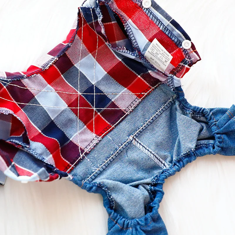 2025 Recién llegado, conjunto de camisa de mezclilla estilo vaquero con diseño de anillo en D para perros pequeños Teddy Be - imagen 4