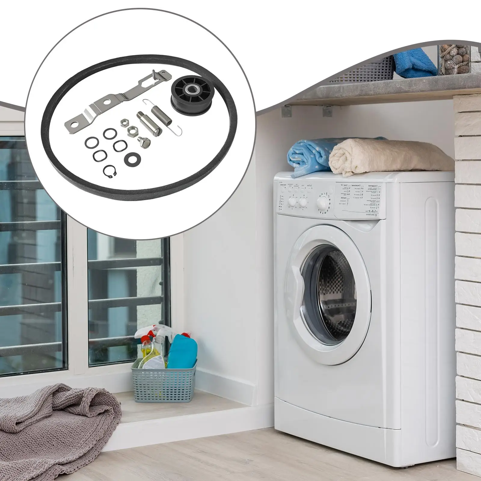 Washer Idler Lever and Belt Kit 959P3 Compact Practical Easy to Use Compact Easy to Install Spare Parts Replacement for Bathroom