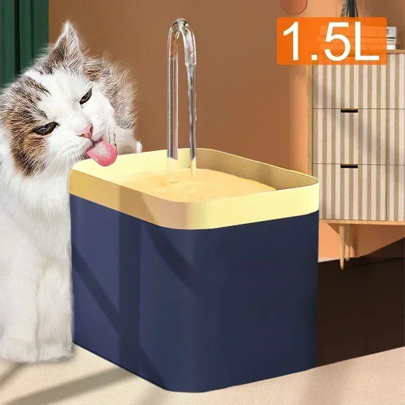 Fuente de agua automática para mascotas con circulación ciautomática, dispensador continuo de flujo fresco para gatos y perros con diseño de bomba silenciosa