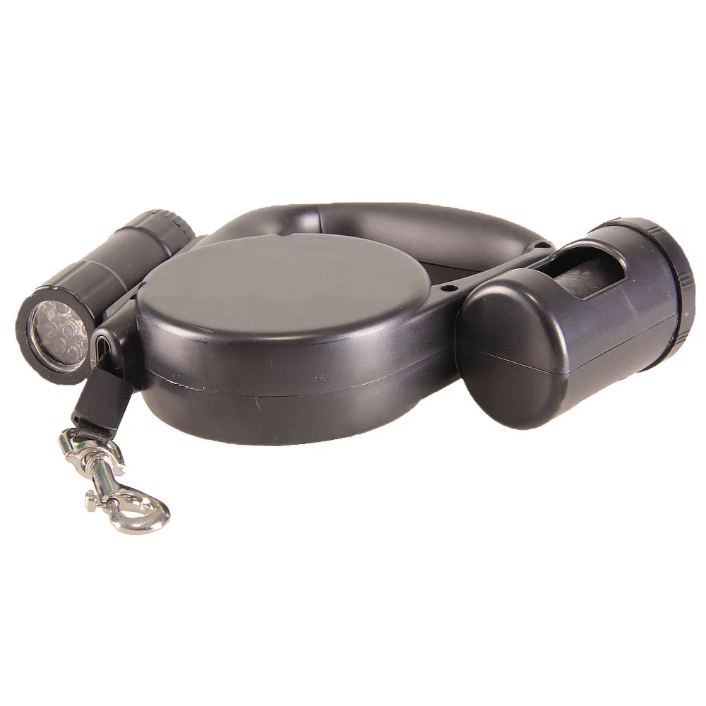 Retractor telescópico automático LED para mascotas, correa para perro con tira de luz, Retractor de bolsa de basura - imagen 4