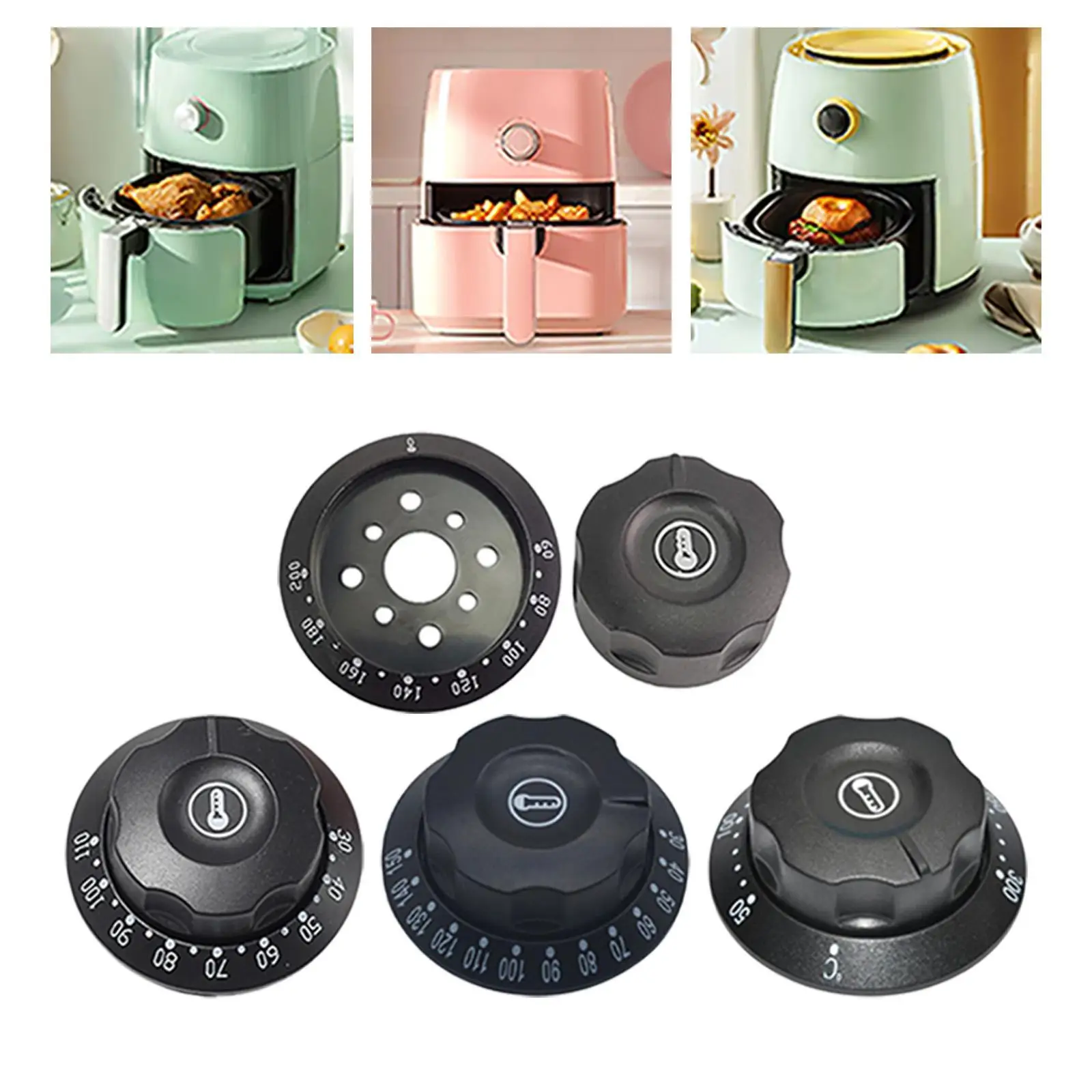 Thermostat Control Knob Electric Oven Temperature Control Knob Professional Heating Switch Fryer Adjustable Temperature Dial