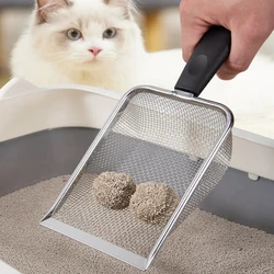Pala de arena acero inoxidable para gatos – Con agujero para sacudir