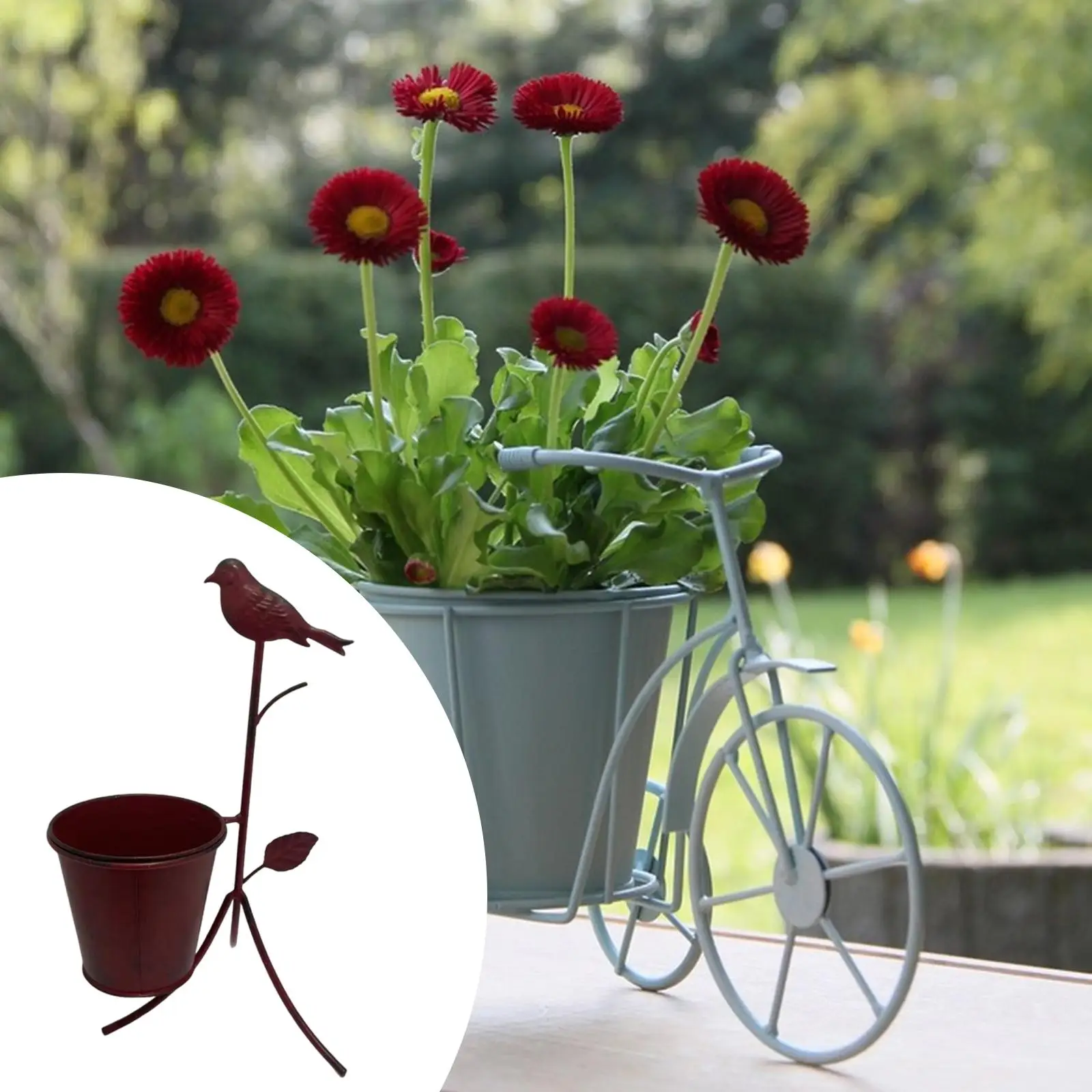 Metal Planter Stand,Creative,Sturdy,Ornament,Rustic,Outdoor Flower Pot Holder Decorative for Garden Porch Lawn Deck Decor Metal Planter Stand,Creative,Sturdy,Ornament,Rustic,Outdoor Flower Pot Holder Decorative for Garden Porch Lawn Deck Decor