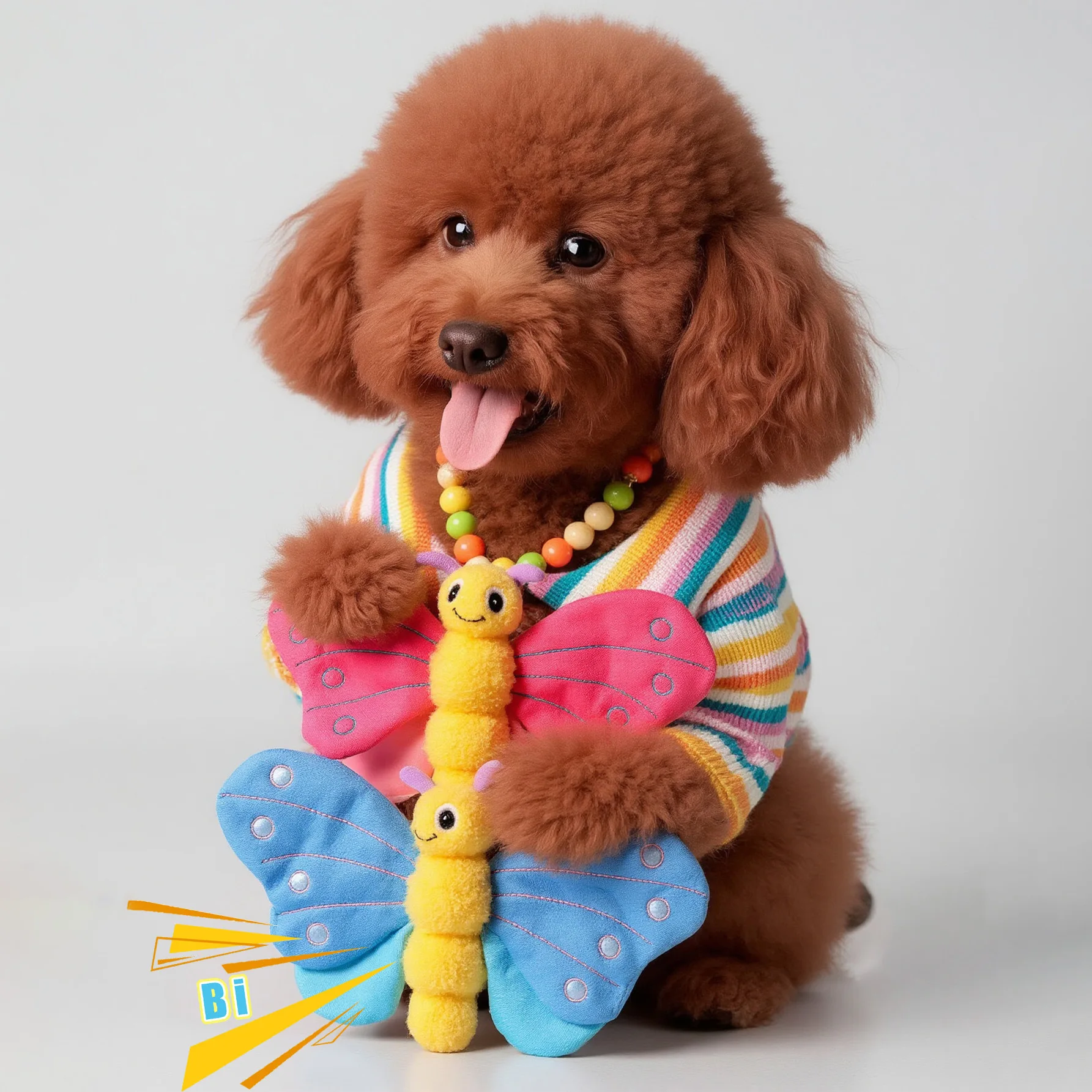 Juguetes chirriantes para perros con forma de mariposa, papel arrugado, juguetes de peluche para mascotas, juguetes molares interactivos para masticar para limpieza de dientes de cachorro - imagen 3