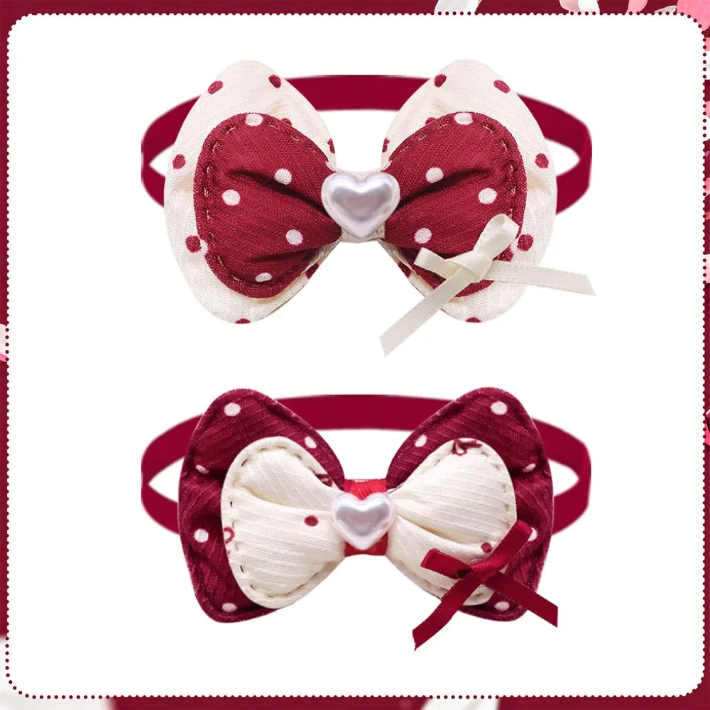 50 Uds. Pajaritas para perros pequeños y gatos, lazo para mascotas, regalo, pajarita ajustable a la moda para perros, corbatas para perros, mascotas, suministros para el cuidado de perros - imagen 5