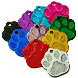 Placa identificación perro con huella – Grabada con nombre