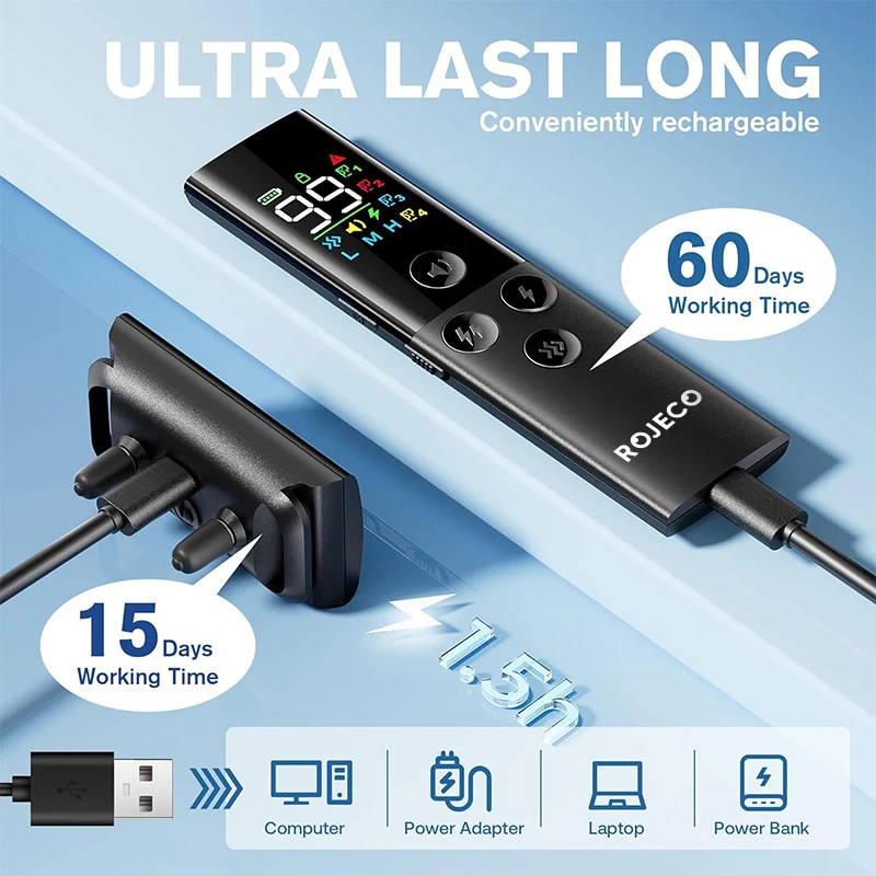 ROJECO Collar de entrenamiento para perros, collares eléctricos de 1600 pies para perros, Collar para perros con vibración y pitido resistente al agua IP67 con Control remoto - imagen 2