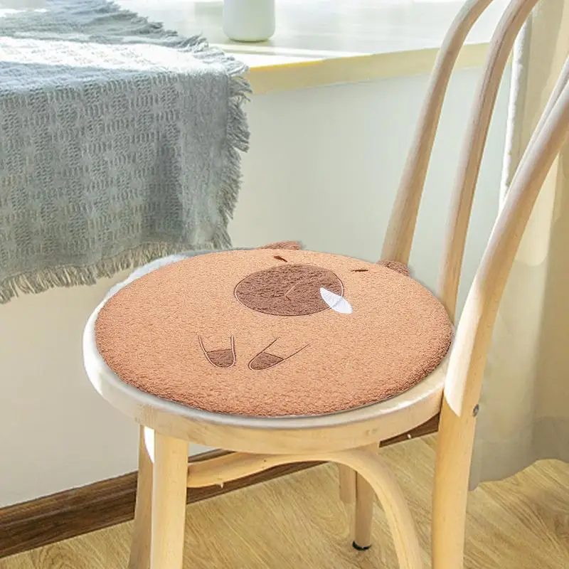 Cojín redondo de dibujos animados para interior y exterior, decoración de sofá de felpa de espuma viscoelástica para automóvil, cafetería y Aula - imagen 2