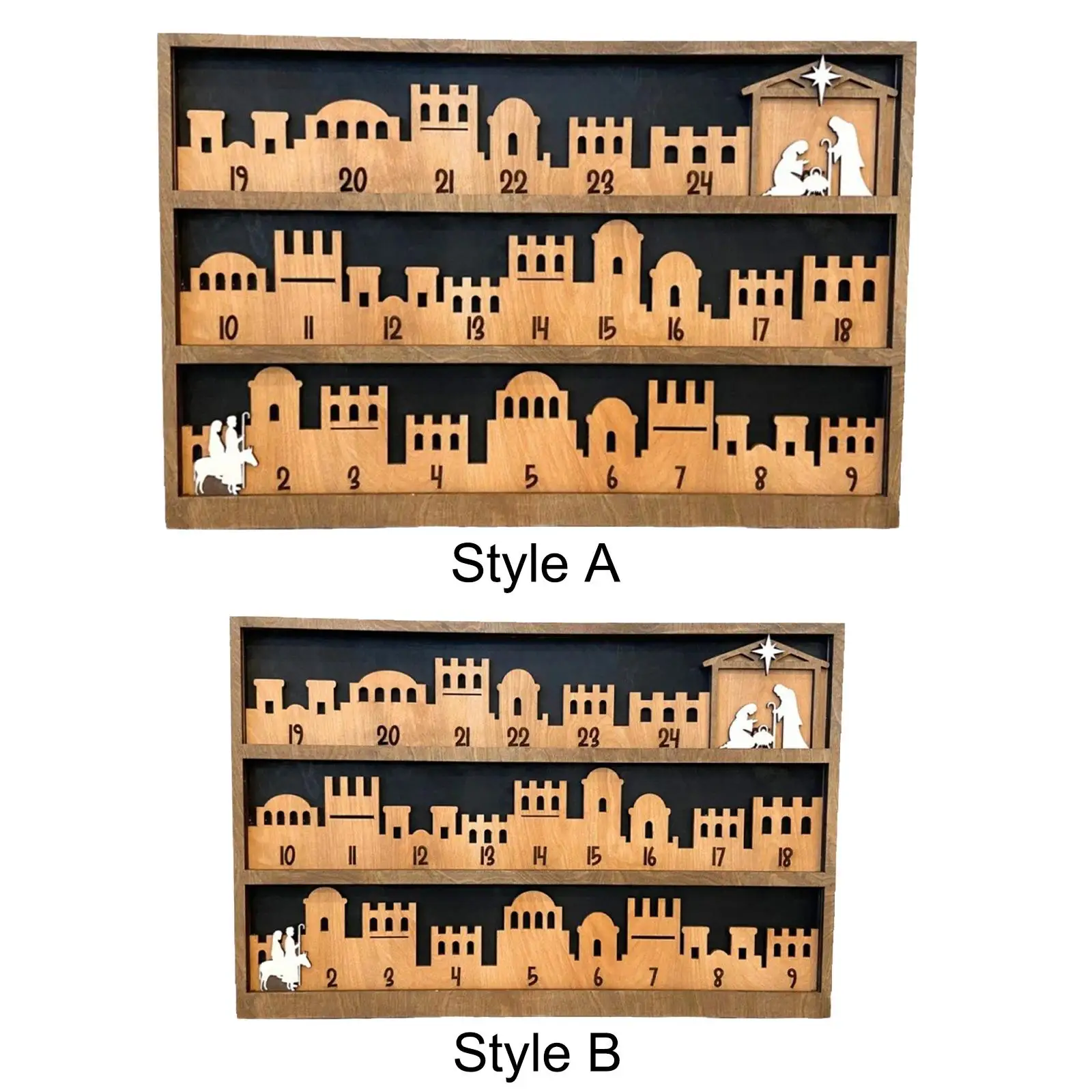 Christmas Vacation Advent Calendar Home Decor Nativity Advent Calendar 2024 for Holiday Birthday Xmas Festival Family Friends