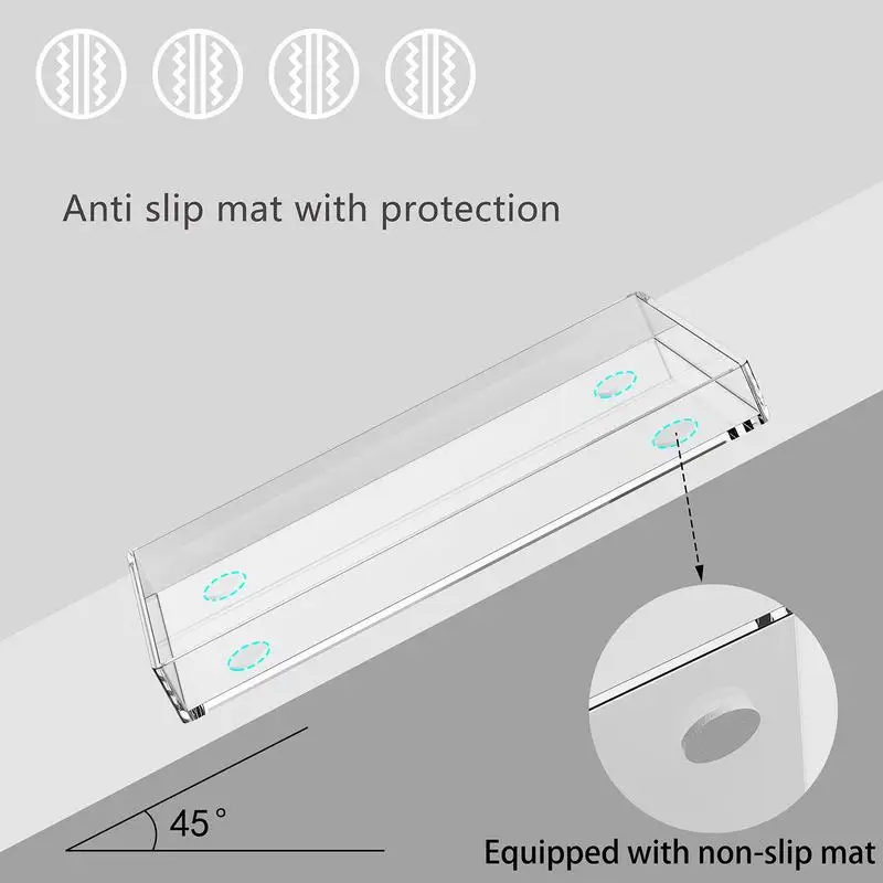 Bandejas acrílicas para exhibición, bandeja Rectangular decorativa de acrílico, organizador de mesa de café, bandejas de anidación para alimentos y té - imagen 5